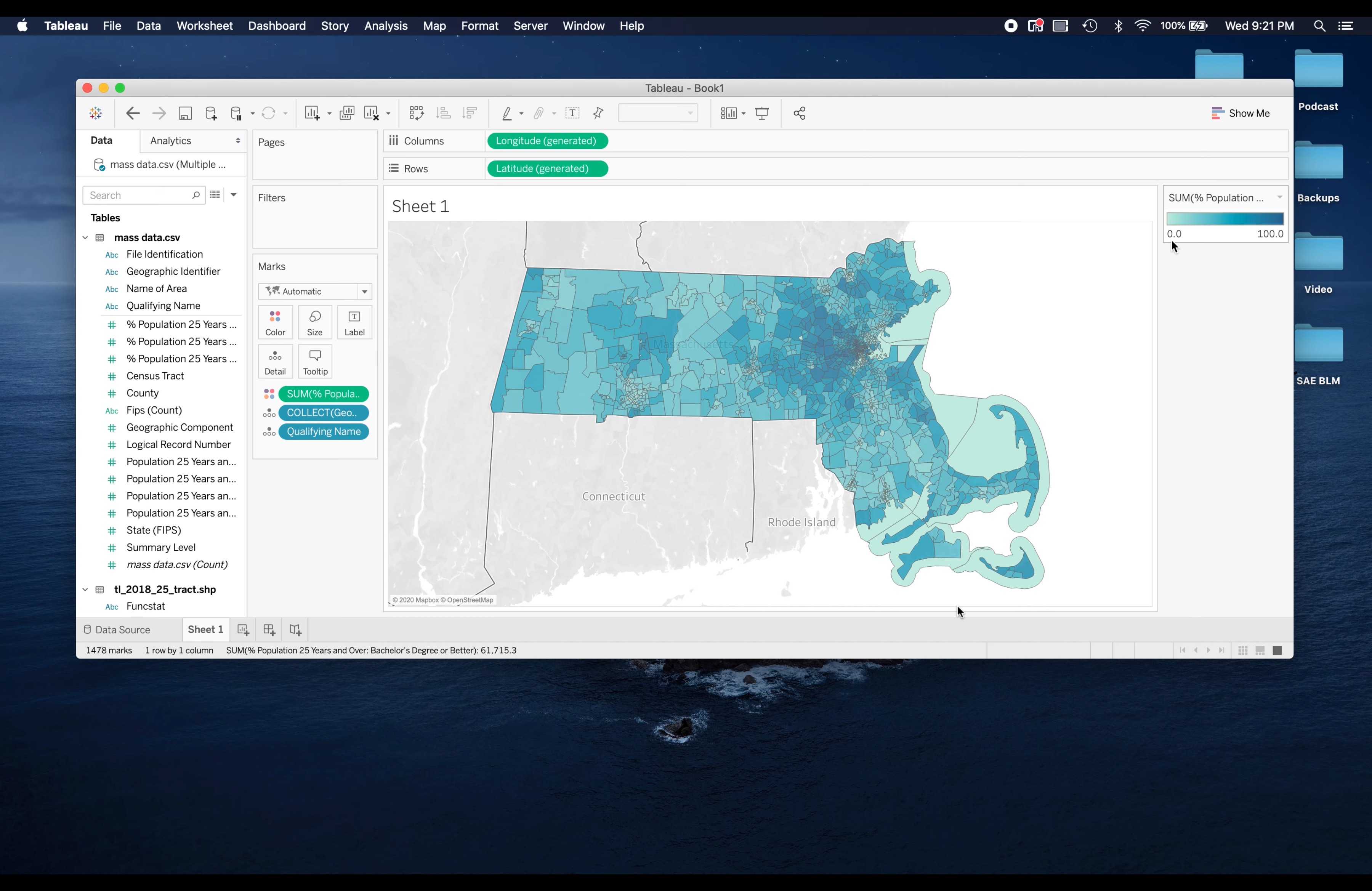 Screenshot from Tableau Mapping Tutorial